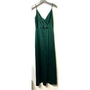 Celebrate DB Studio Satin Gown Dress Sz 4 Emerald‎ Green Christmas Holiday Party
